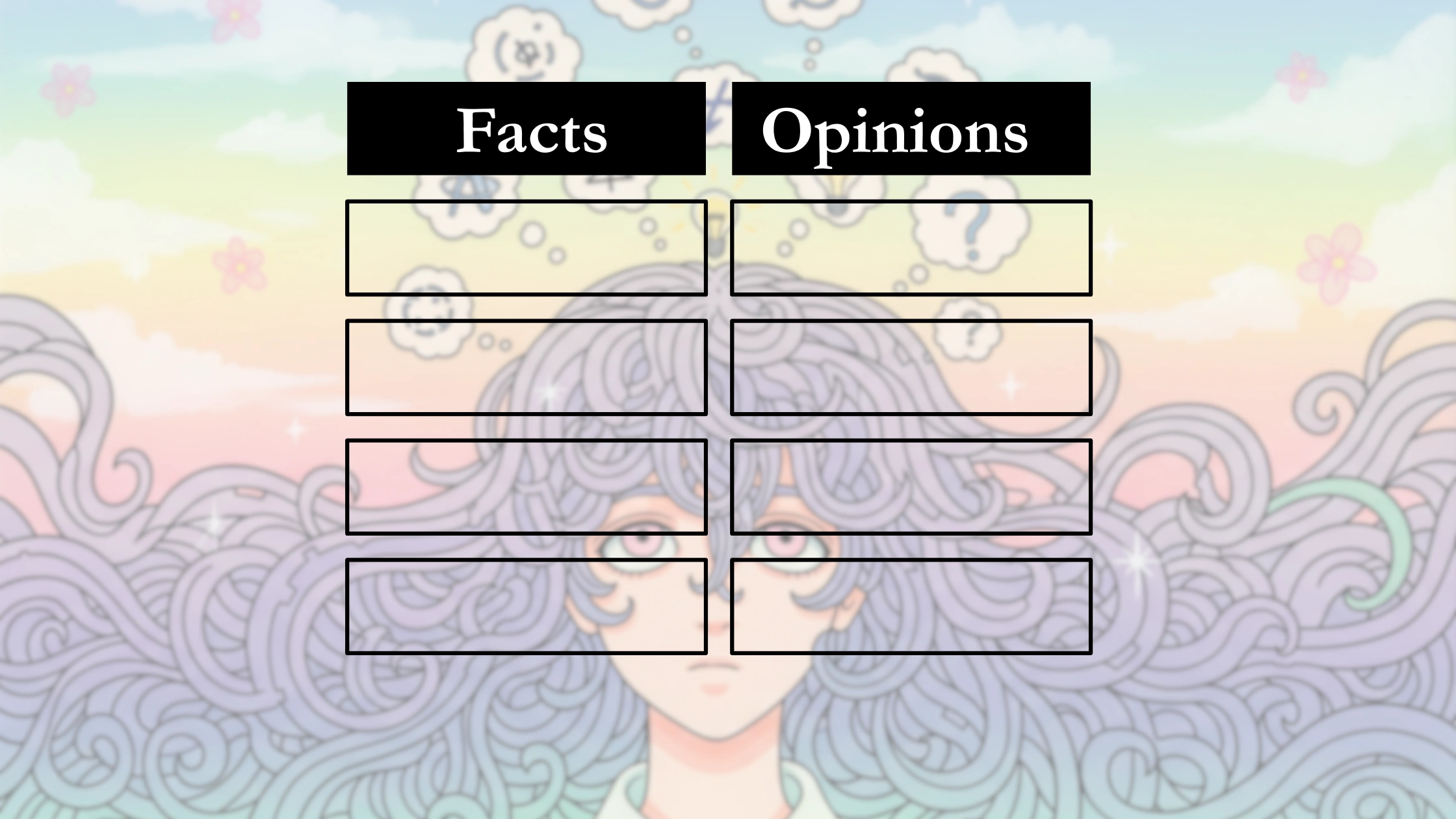Facts vs opinion anxiety, overthinking